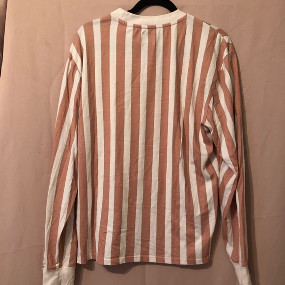 Guess pink and white stripped long sleeve size small - Picture 2 of 7